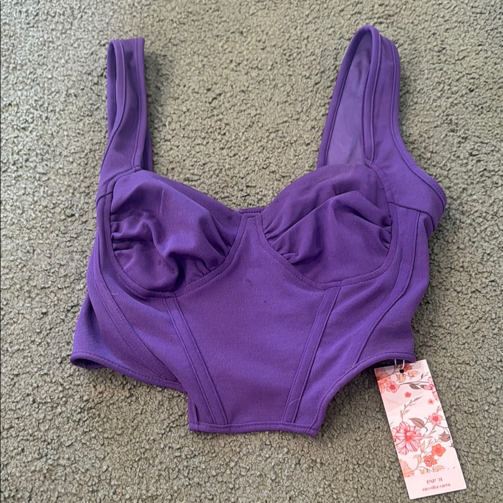 SHEIN Purple Crop Top